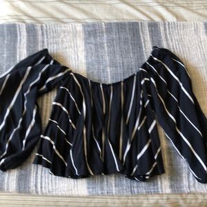 Faithful the brand striped off the shoulder top